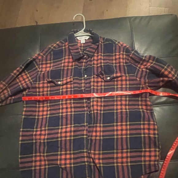 Old Navy size  large women’s Flannel the Boyfriend Shirt measurements in pics - Picture 5 of 8